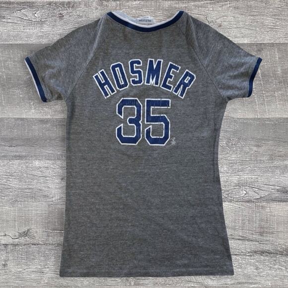 5th & Ocean KC Royals Hosmer #35 Ringer T Shirt Womens M Short Sleeve V Neck - Picture 3 of 6